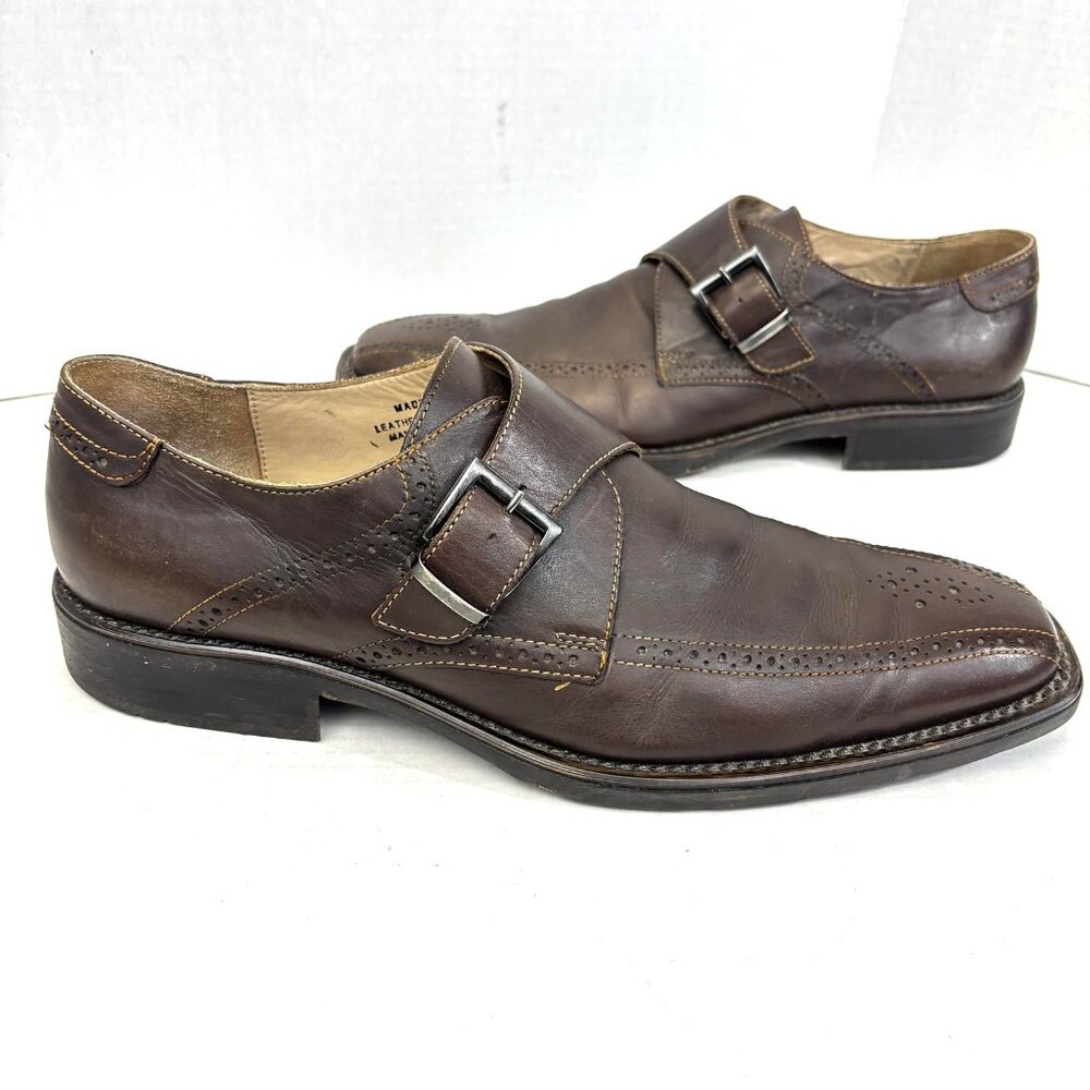 Vintage‎ Y2K Skechers Italy Monk Strap Leather Dress Shoes Mens Sz 12 Brown RARE